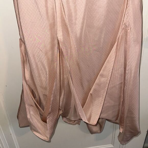 Nicole Miller‎ Collection pink silk unusual asymmetrical skirt - Picture 2 of 9